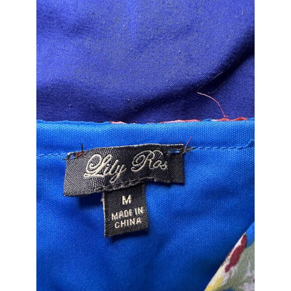 Lily Rose‎ floral high low faux wrap summer dress womens medium fairy prairie - Picture 5 of 10